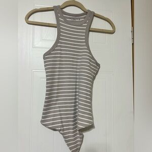 Abercrombie & Fitch Striped Ribbed Scuba Essential Bodysuit. Size medium.